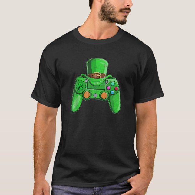 Irish Video Game Controller St Patrick Day Gamer B T-Shirt (Front)