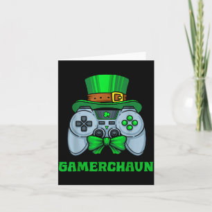 Irish Video Game Controller St Patrick's Day Gamer Card