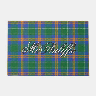 Irish Vista Clan MacAuliffe McAuliffe Tartan Plaid Doormat