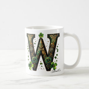 Irish W Monogram Coffee Mug