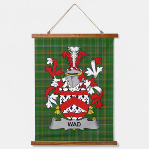 Irish Wad Coat of Arms Family Crest Hanging Tapestry