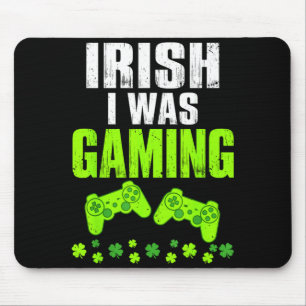 Irish was gaming st patrick's day funny gamer mouse mat