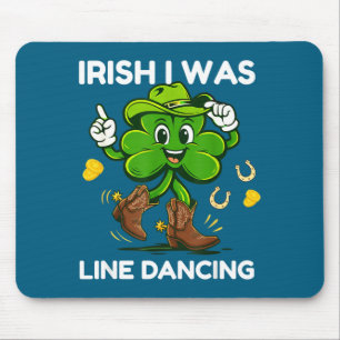 Irish was line dancing funny st patricks day mouse mat