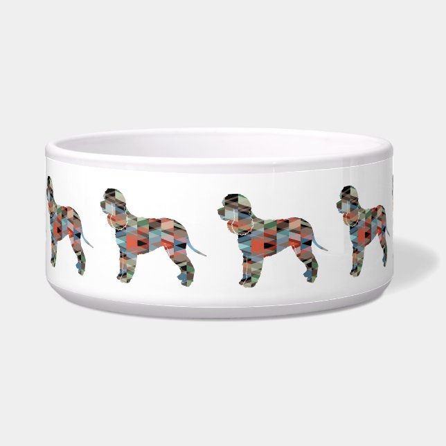 Irish Water Dog Geo Silhouette Plaid (Front)