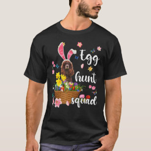 Irish Water Spaniel Happy Easter Day Colourful Egg T-Shirt