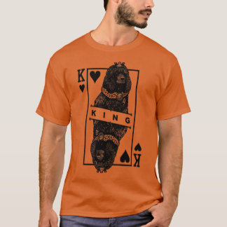 Irish Water Spaniel King Of Hearts Funny Whiptail T-Shirt