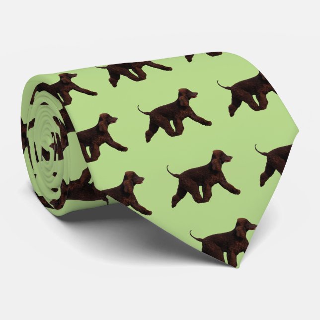Irish Water Spaniel Neck Tie (Rolled)