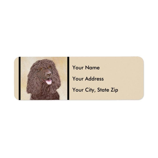Irish Water Spaniel Painting - Original Dog Art (Front)