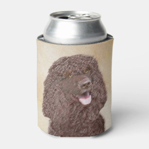 Irish Water Spaniel Painting - Original Dog Art Can Cooler