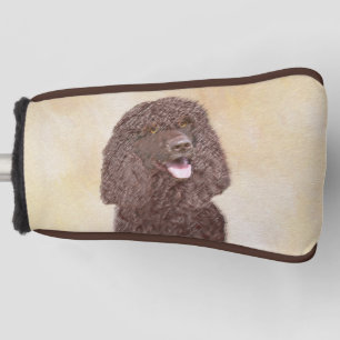 Irish Water Spaniel Painting - Original Dog Art Golf Head Cover