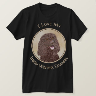 Irish Water Spaniel Painting - Original Dog Art T-Shirt