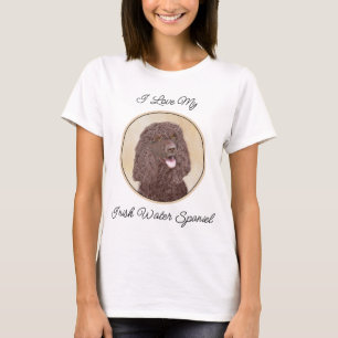 Irish Water Spaniel Painting - Original Dog Art T- T-Shirt