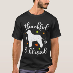 Irish Water Spaniel Thanksgiving Dog Thankful Bles T-Shirt
