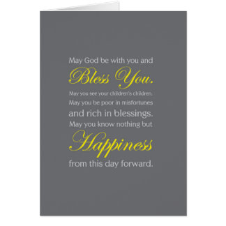 Irish Wedding Blessing Card