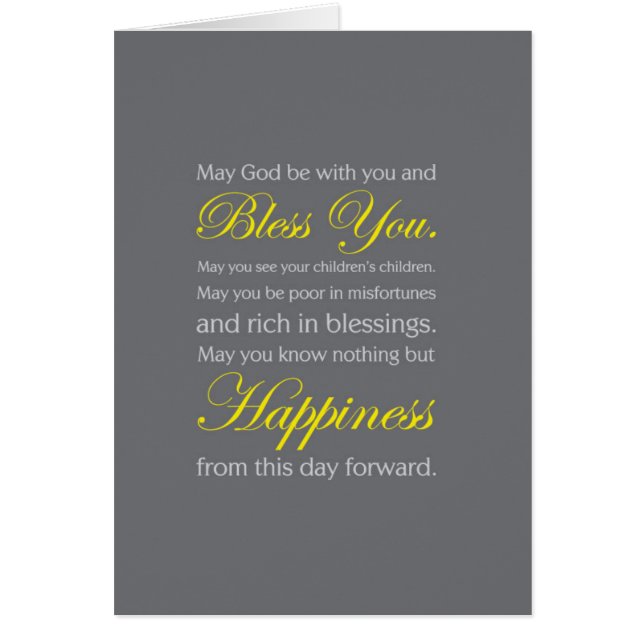 Irish Wedding Blessing Card (Front)
