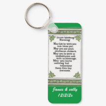irish wedding blessing key chain customisable