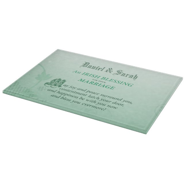 Irish Wedding Congratulations Blessing Cutting Board (Corner)