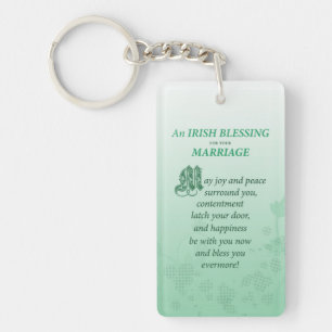Irish Wedding Congratulations Blessing Key Ring