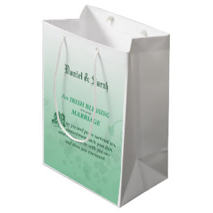 Irish Wedding Congratulations Blessing Medium Gift Bag