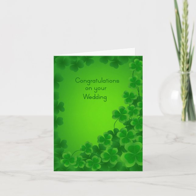 Irish Wedding Congratulations card (Front)