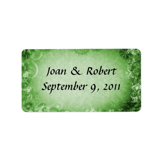 Irish Wedding Favour Labels (Front)