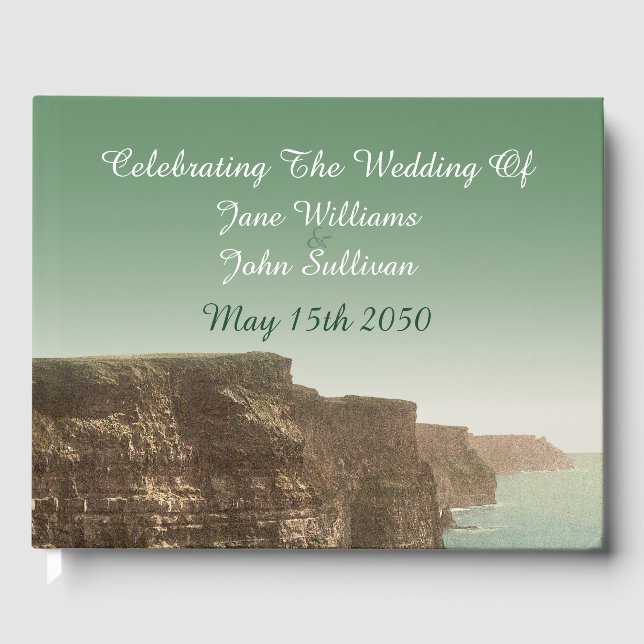 Irish Wedding Guest Book Cliffs of Moher (Front)