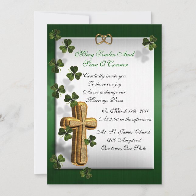 Irish wedding Invitation (Front)