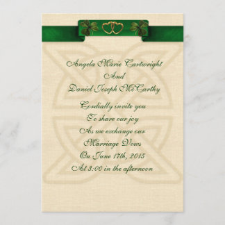 Irish wedding invitation