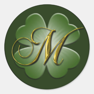 Irish Wedding Monogram M Envelope Seal