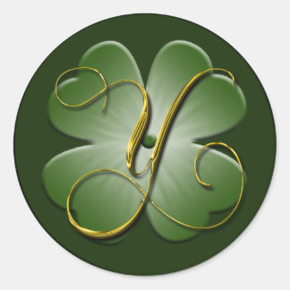 Irish Wedding Monogram Y Envelope Seal Stickers