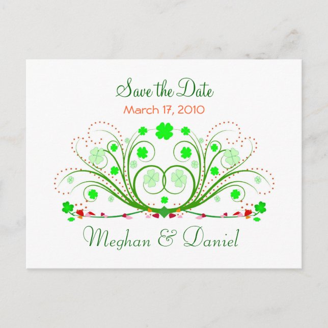 Irish Wedding Save the Date Postcard (Front)