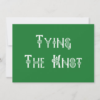 Irish Wedding Tying The Knot Invitation