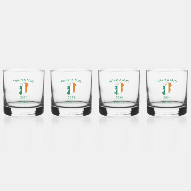 Irish Wedding Whiskey Glass Set (Front)