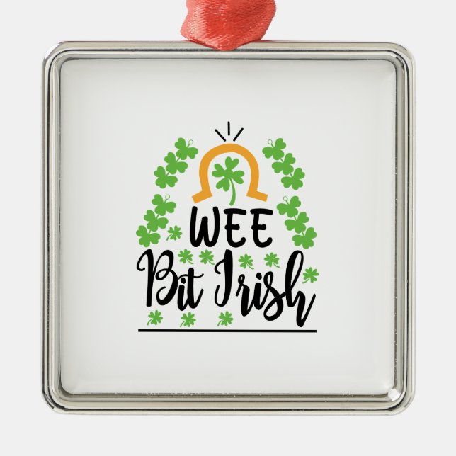 Irish Wee Bit Irish Metal Tree Decoration (Front)