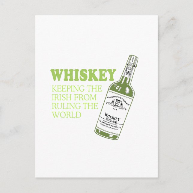 IRISH WHISKEY POSTCARD (Front)