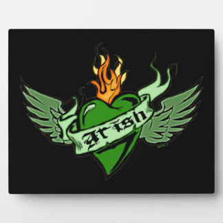 Irish Winged Heart Plaques