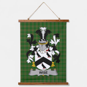 Irish Wise Coat of Arms Family Crest Hanging Tapestry