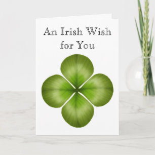 Irish Wish for You Clover Card
