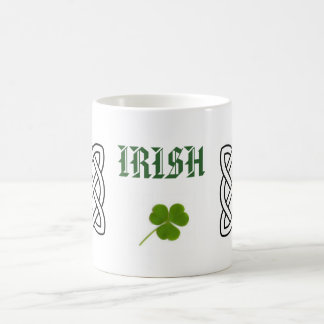 Irish with Clover and Celtic Knot circle design Coffee Mug