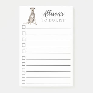 Irish Wolf Hound Dog Personalised To Do List Post- Post-it Notes