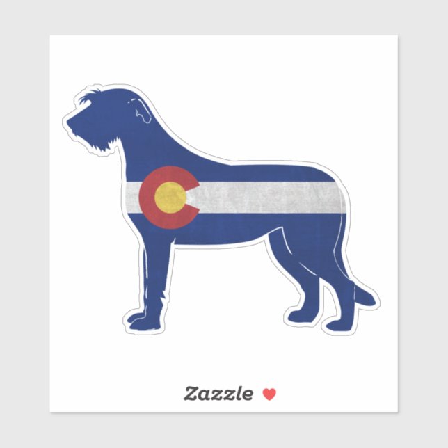 Irish Wolfhoubnd Dog Breed Colorado Flag (Sheet)