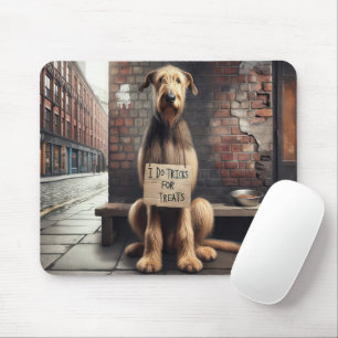 Irish Wolfhound Begging For Treats Mouse Mat