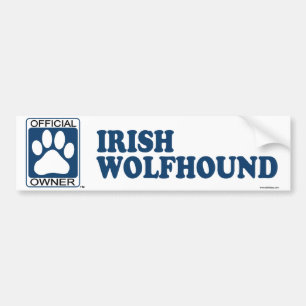 Irish Wolfhound Blue Bumper Sticker