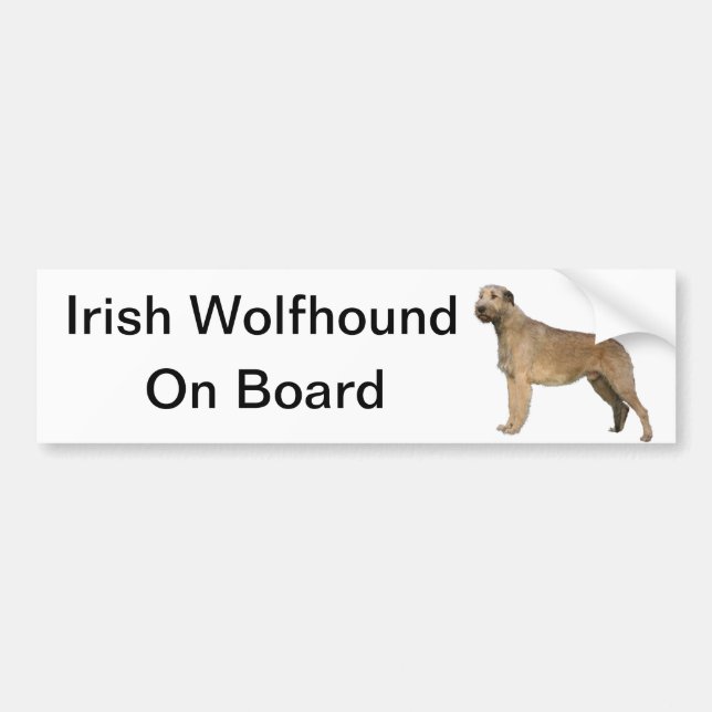 irish wolfhound bumpersticker bumper sticker (Front)