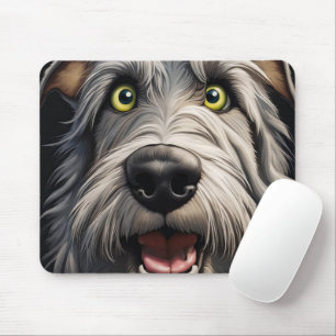 Irish Wolfhound Cartoon Mouse Mat