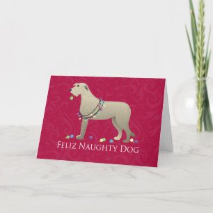 Irish Wolfhound Christmas Design Holiday Card