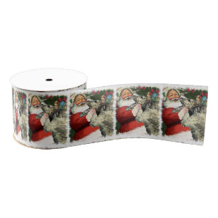 Irish Wolfhound Christmas Grosgrain Ribbon