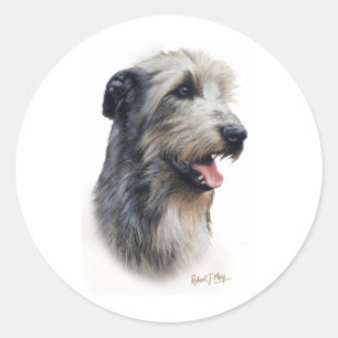 Irish Wolfhound Classic Round Sticker