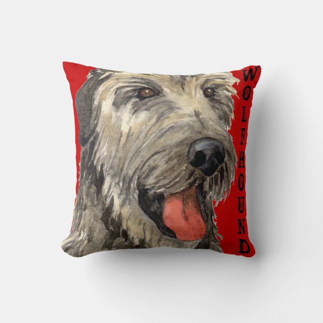 Irish Wolfhound Color Block Cushion (Front)