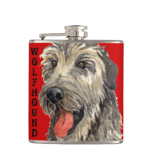 Irish Wolfhound Color Block Hip Flask